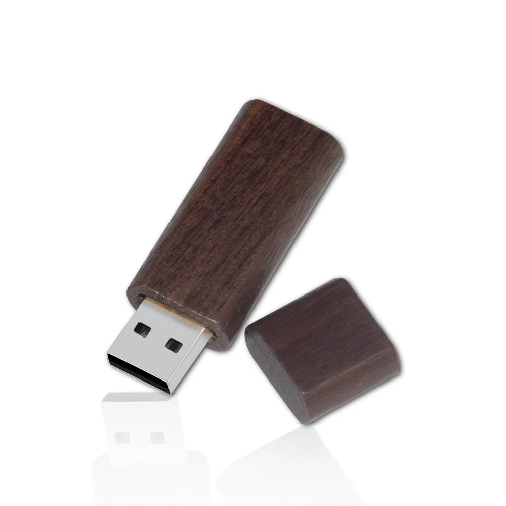 Holz USB Stick mit Box – 4GB–128GB, USB 2.0, Geschenk Speicherstick