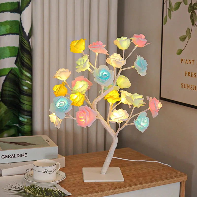 LED Rosen Lampe – USB Deko Licht für Schlafzimmer & Geschenk