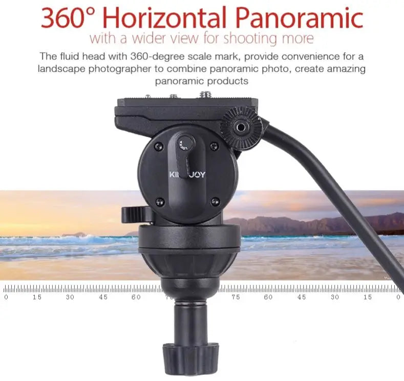 KINGJOY VT-2500/VT-2500L Stativ – Aluminium Kamera Stativ 155–181cm, 10kg Traglast