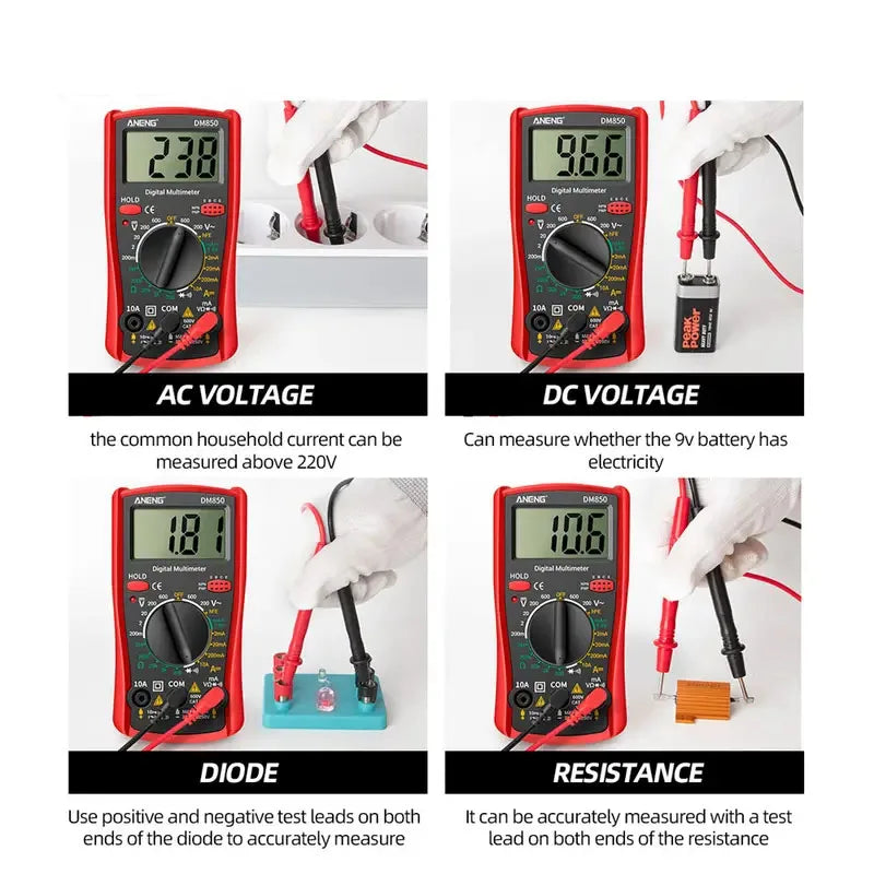 DM850 Multimeter – Digitaler Spannungs- & Stromtester