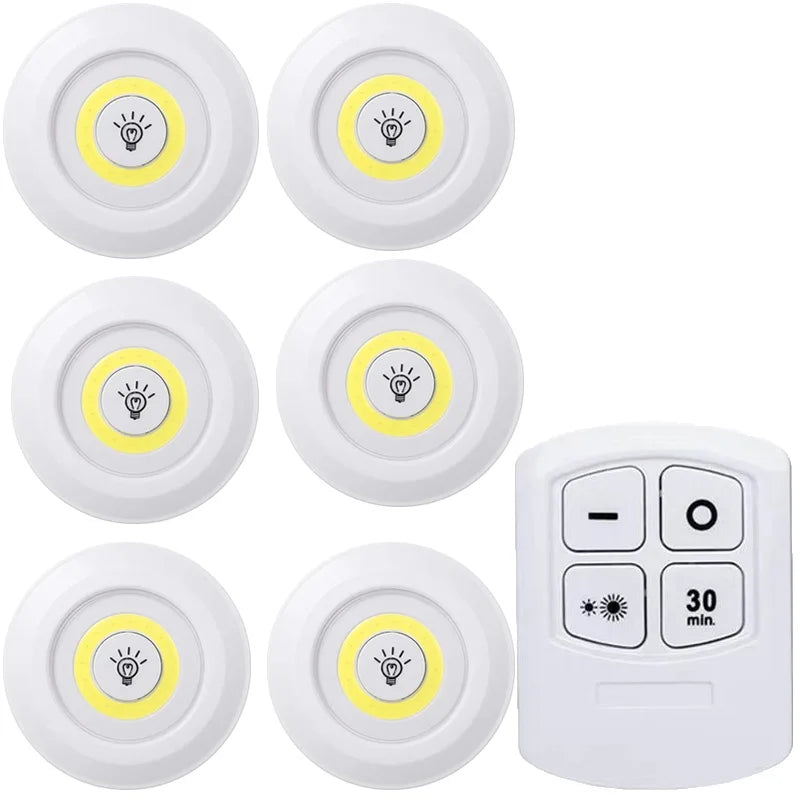 LED Unterbauleuchte mit Fernbedienung – batteriebetrieben, dimmbar, für Schrank & Küche