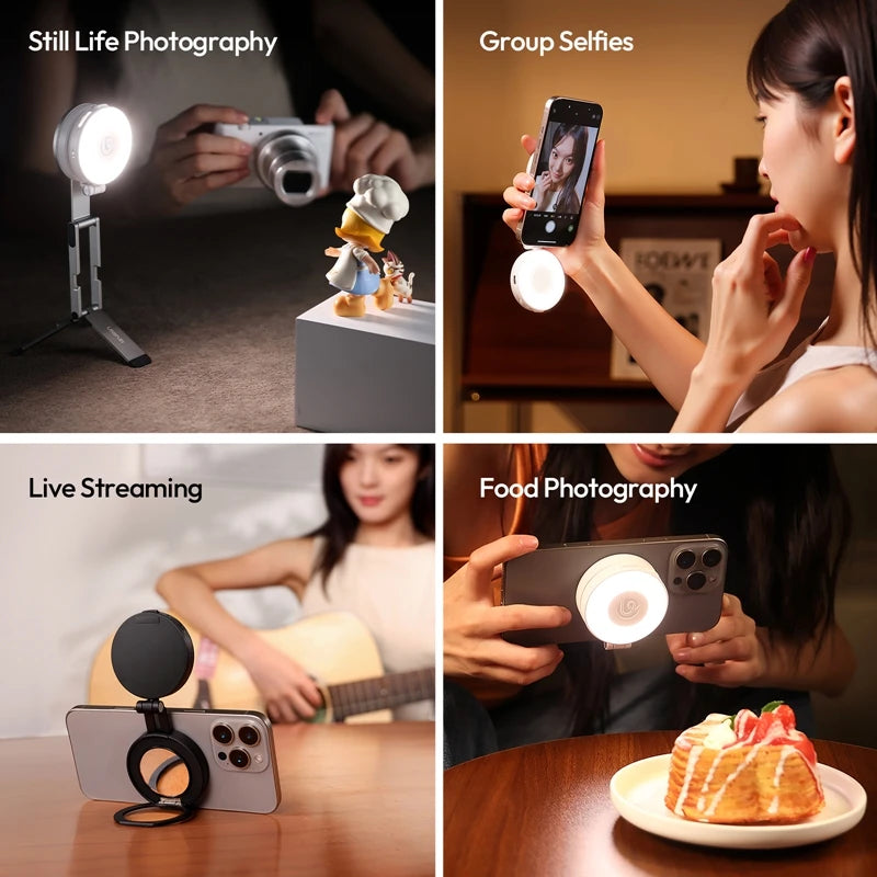 Ulanzi LM23 LED Selfie Ring Light – LED Clip Ringlicht mit Ständer
