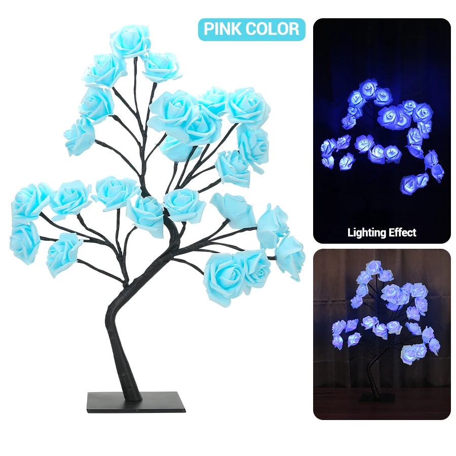 LED Rosen Lampe – USB Deko Licht für Schlafzimmer & Geschenk