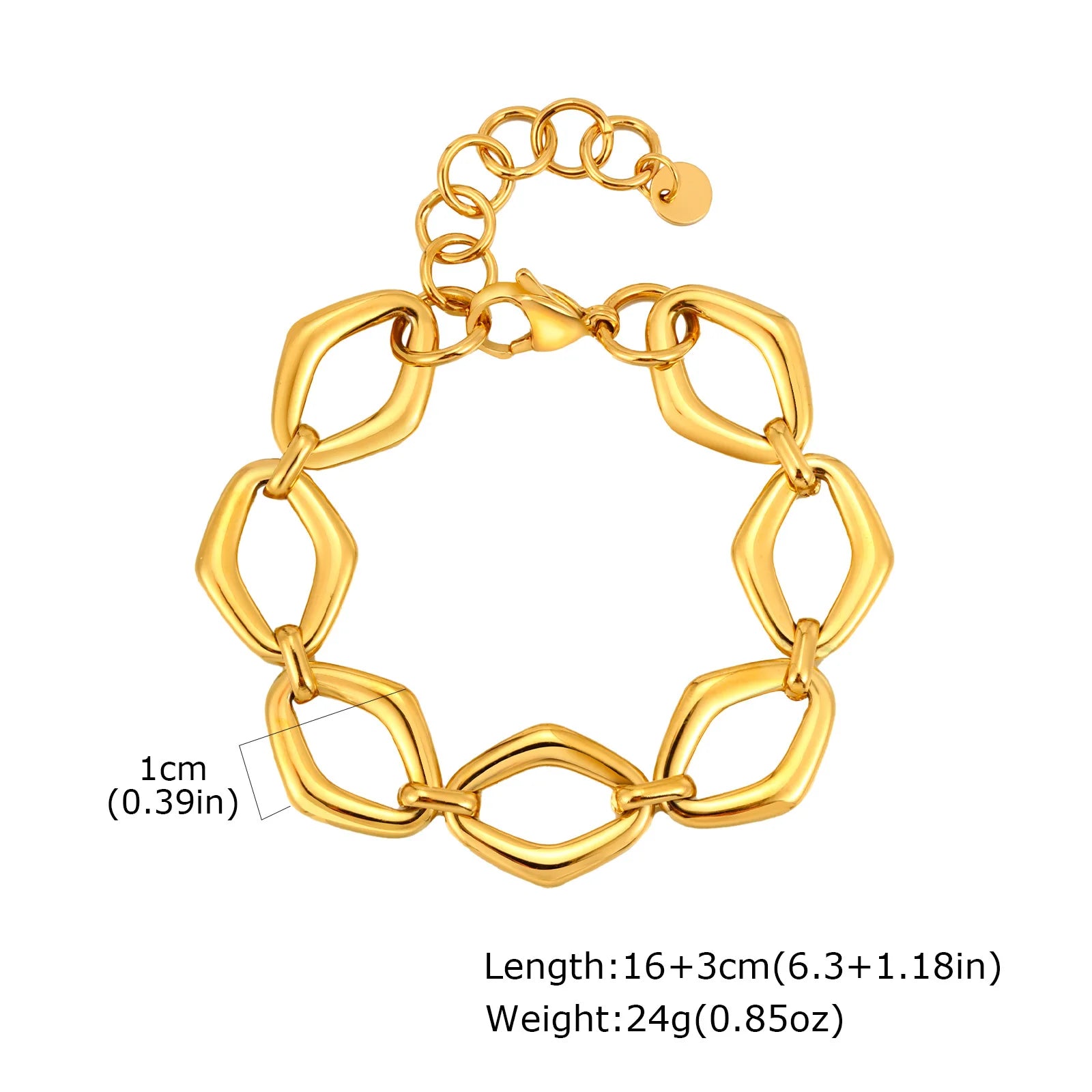 Chunky Gold Edelstahl Armband – 18 Varianten