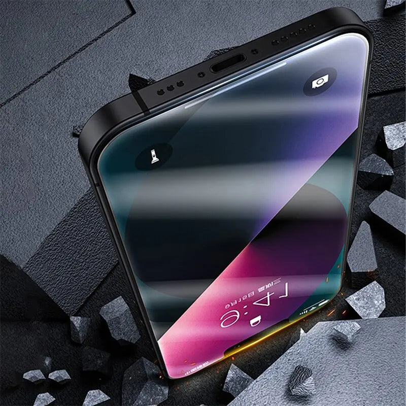 Anti-Spy Panzerglas für iPhone 11 bis iPhone 16 Pro Max 4 Stück