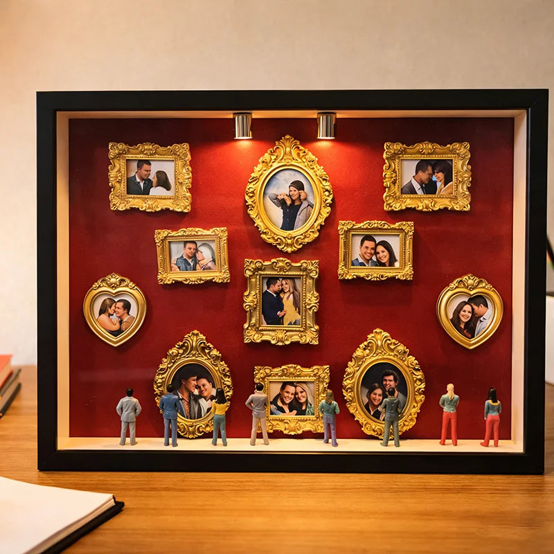 Mini Museum Silhouette Box – DIY Erinnerungsrahmen mit Figur & Goldrahmen