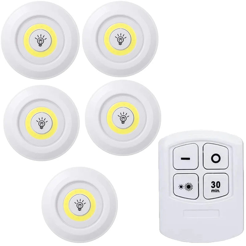 LED Unterbauleuchte mit Fernbedienung – batteriebetrieben, dimmbar, für Schrank & Küche