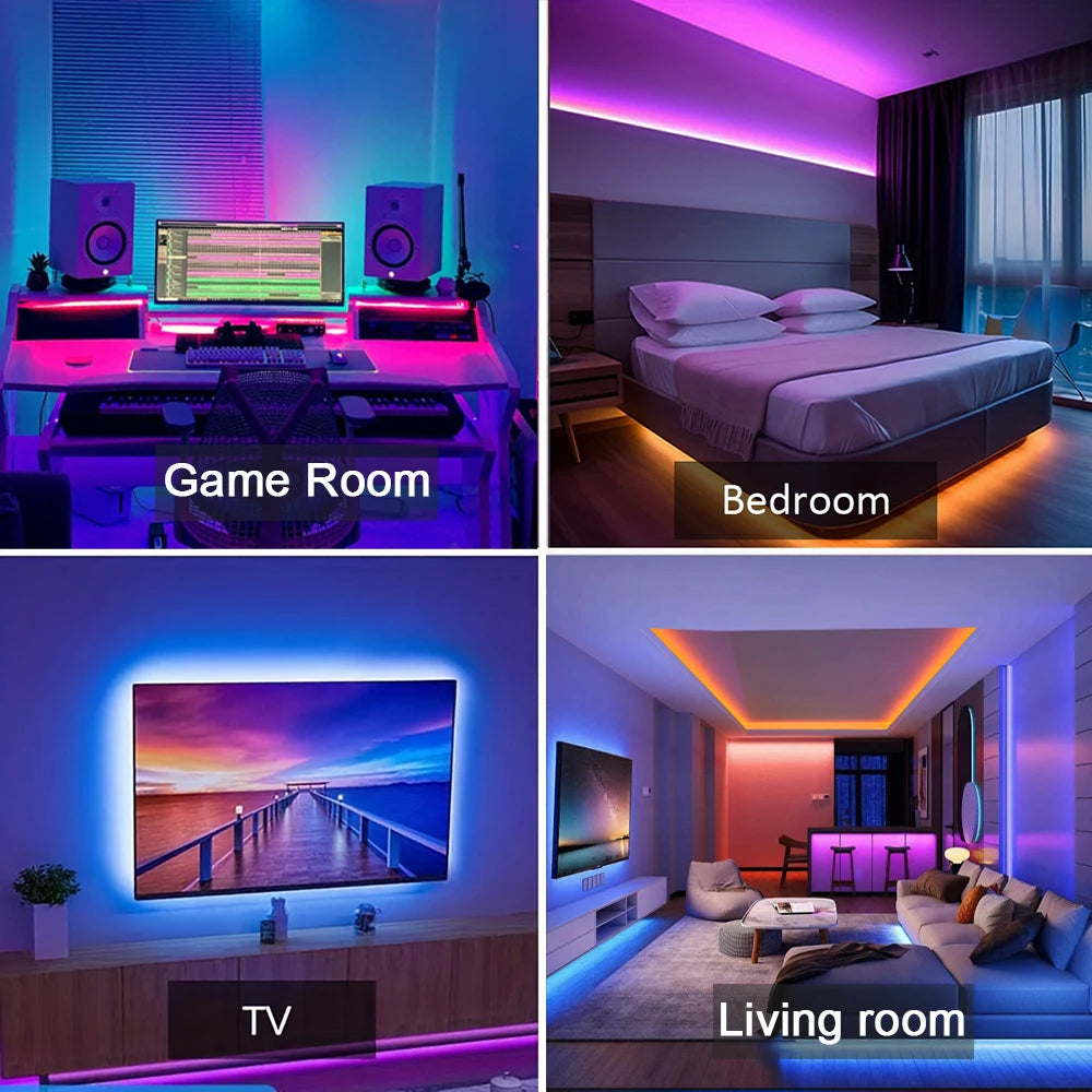 RGB LED Strip mit App & Fernbedienung – 5V USB, 1–30m, Raumbeleuchtung