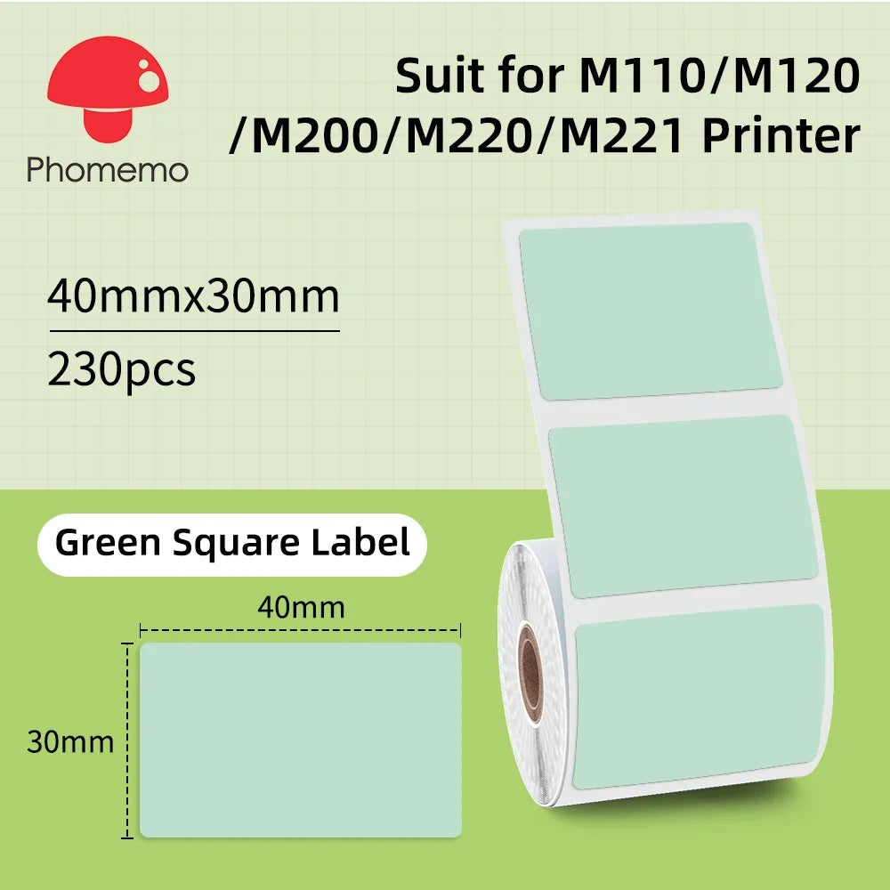 Wasserdichte Etiktten für Phomemo M110 Label Maker – Mini Etikettendrucker Bluetooth (nur Etiktten)