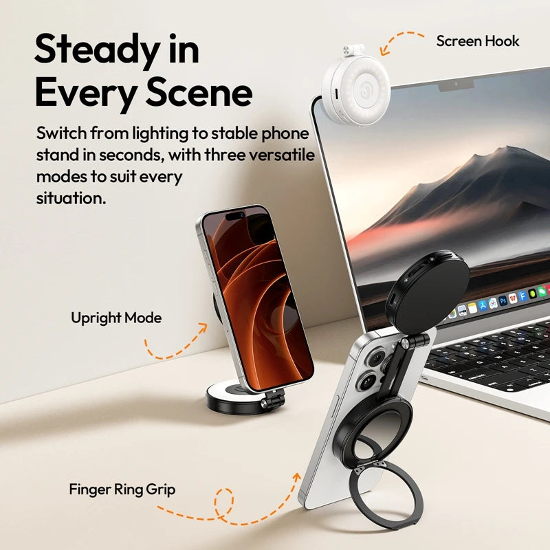 Ulanzi LM23 LED Selfie Ring Light – LED Clip Ringlicht mit Ständer