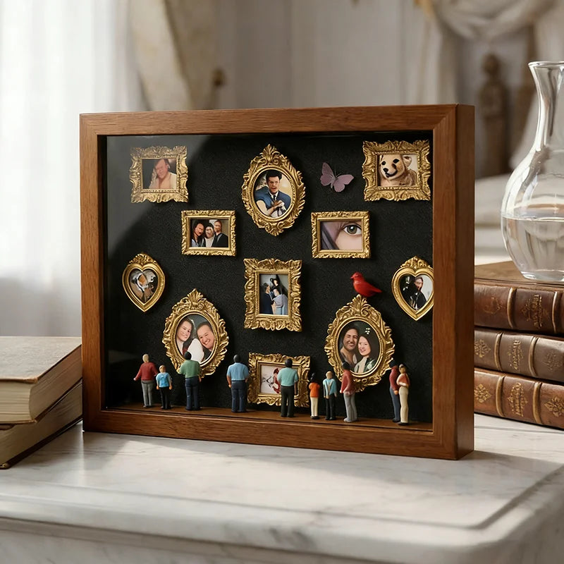 Mini Museum Silhouette Box – DIY Erinnerungsrahmen mit Figur & Goldrahmen