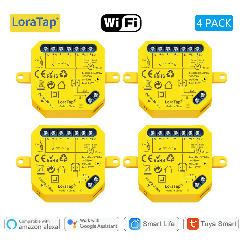 LoraTap WiFi Smart Rolladen Schalter Modul – WLAN Steuerung für Rollläden & Jalousien, App & Sprachsteuerung
