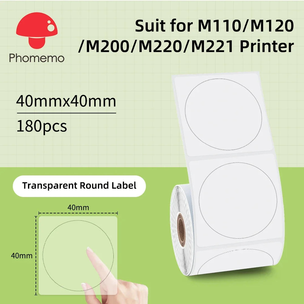 Wasserdichte Etiktten für Phomemo M110 Label Maker – Mini Etikettendrucker Bluetooth (nur Etiktten)