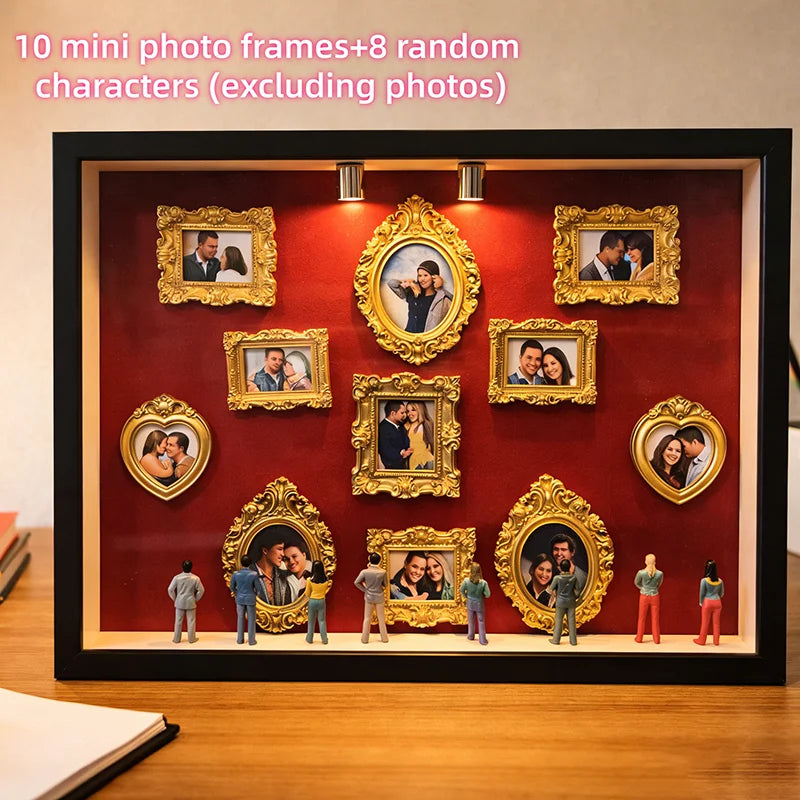 Mini Museum Silhouette Box – DIY Erinnerungsrahmen mit Figur & Goldrahmen