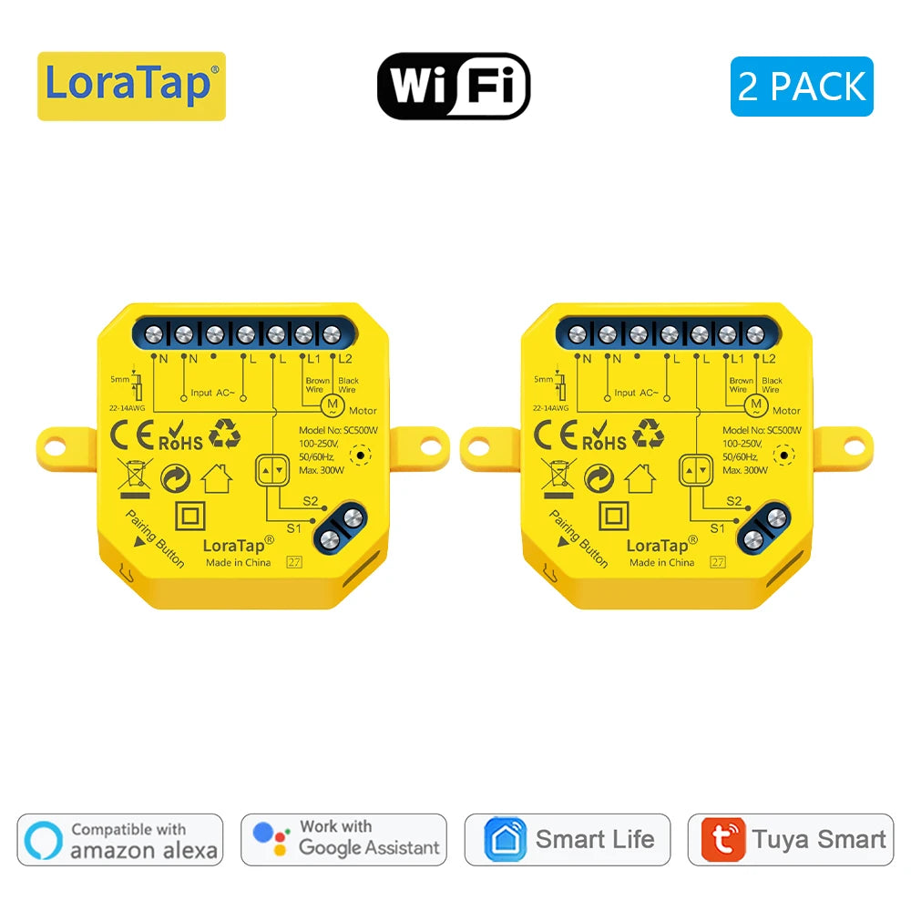 LoraTap WiFi Smart Rolladen Schalter Modul – WLAN Steuerung für Rollläden & Jalousien, App & Sprachsteuerung