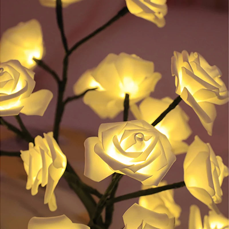 LED Rosen Lampe – USB Deko Licht für Schlafzimmer & Geschenk