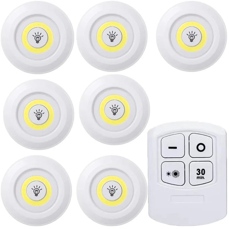 LED Unterbauleuchte mit Fernbedienung – batteriebetrieben, dimmbar, für Schrank & Küche