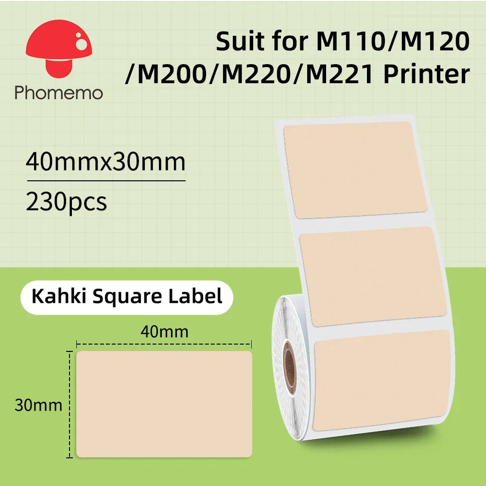 Wasserdichte Etiktten für Phomemo M110 Label Maker – Mini Etikettendrucker Bluetooth (nur Etiktten)