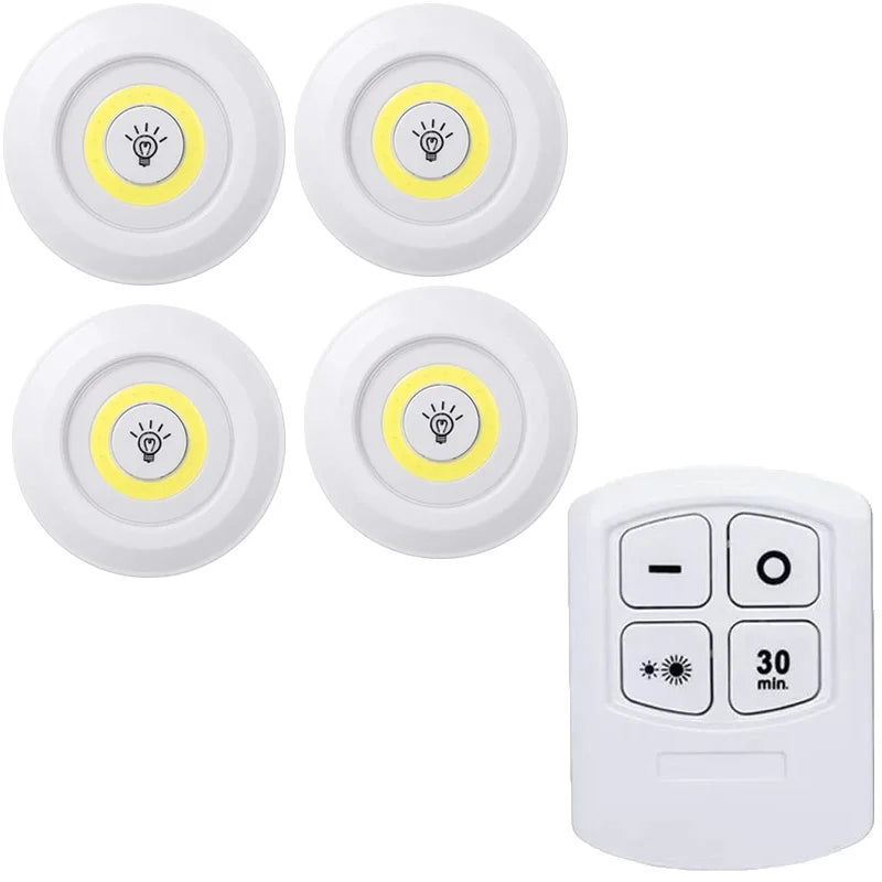 LED Unterbauleuchte mit Fernbedienung – batteriebetrieben, dimmbar, für Schrank & Küche