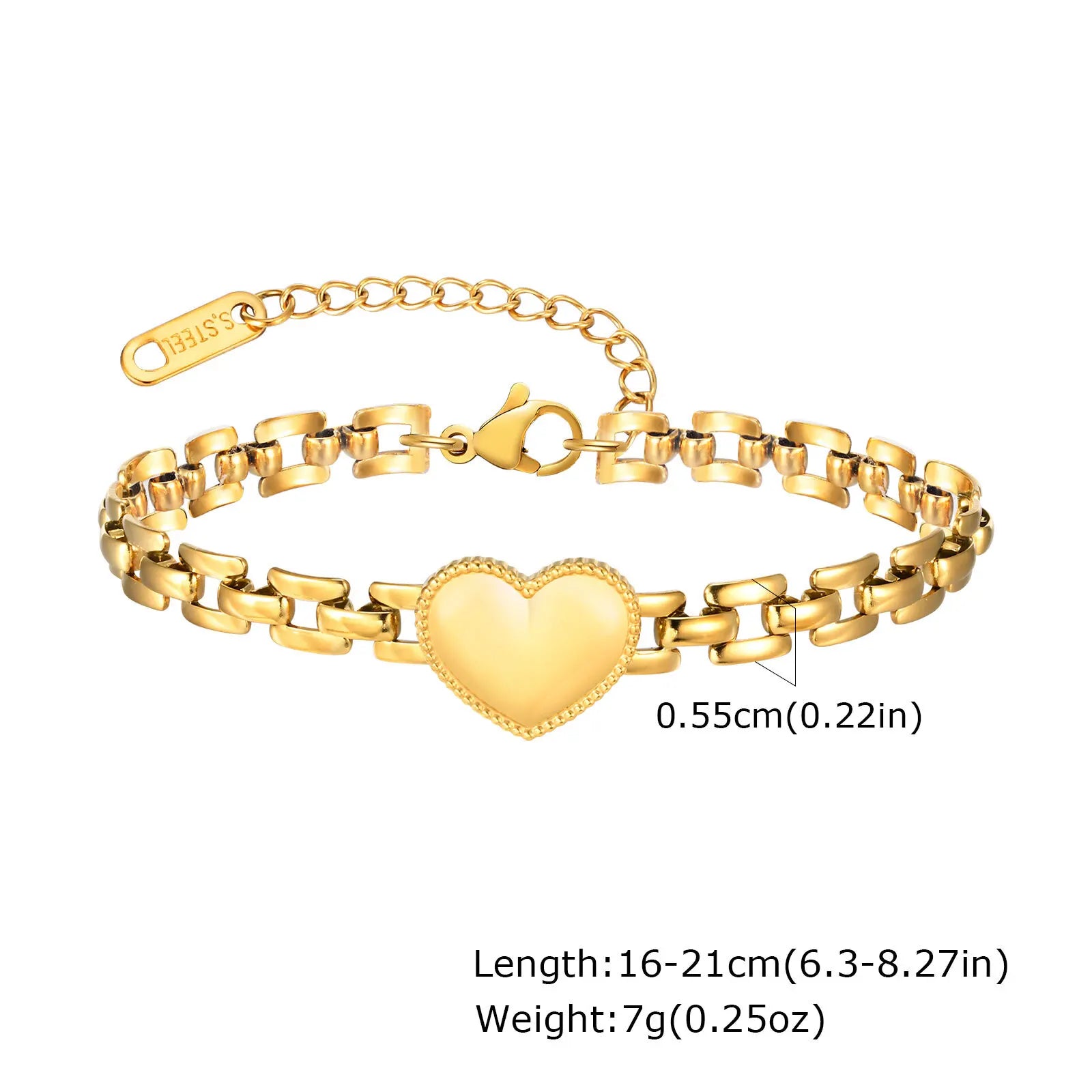 Chunky Gold Edelstahl Armband – 18 Varianten