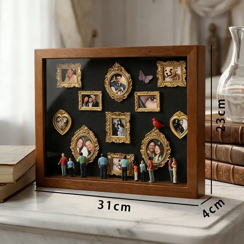 Mini Museum Silhouette Box – DIY Erinnerungsrahmen mit Figur & Goldrahmen