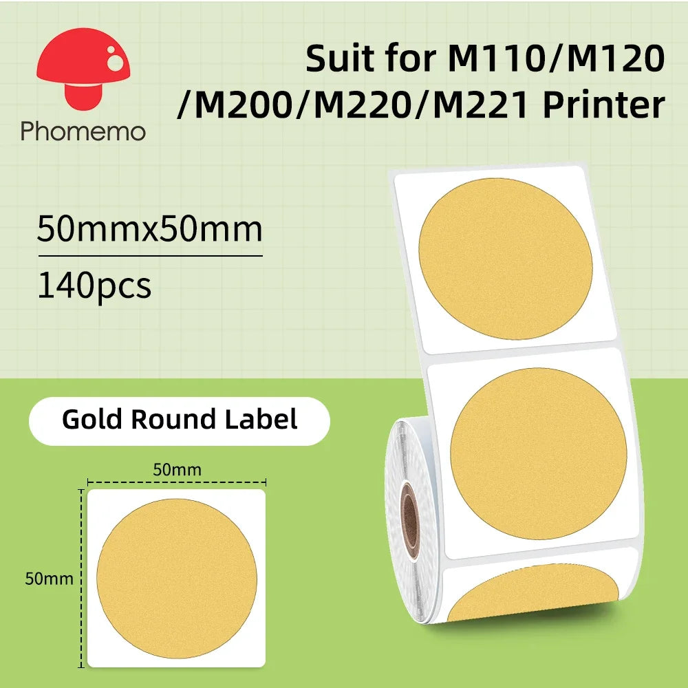 Wasserdichte Etiktten für Phomemo M110 Label Maker – Mini Etikettendrucker Bluetooth (nur Etiktten)