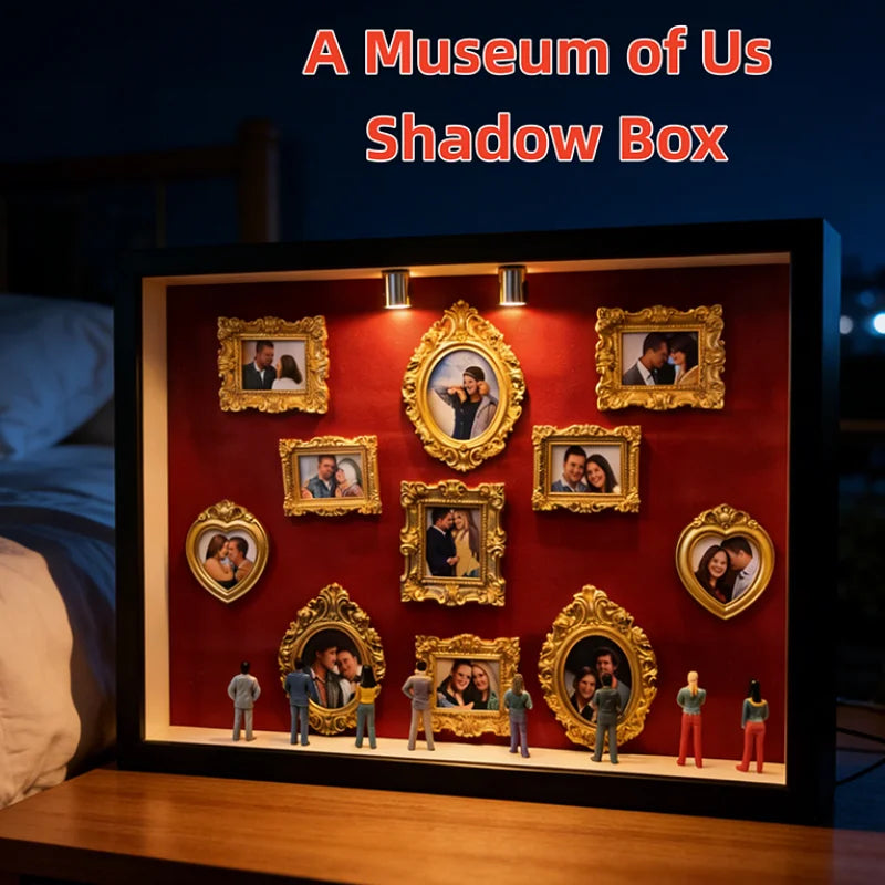 Mini Museum Silhouette Box – DIY Erinnerungsrahmen mit Figur & Goldrahmen