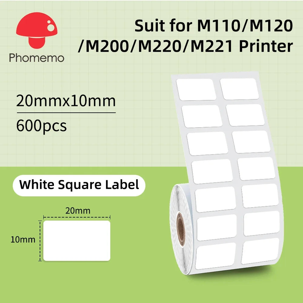 Wasserdichte Etiktten für Phomemo M110 Label Maker – Mini Etikettendrucker Bluetooth (nur Etiktten)