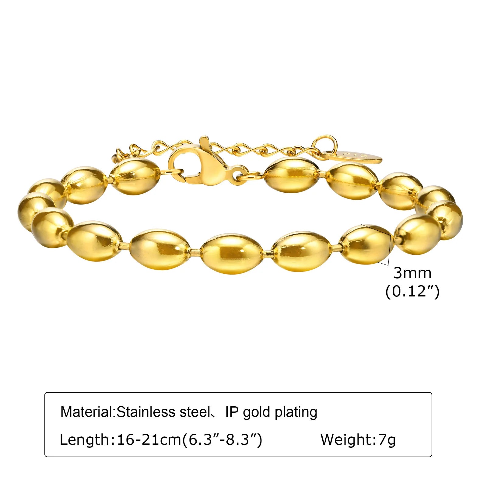 Chunky Gold Edelstahl Armband – 18 Varianten