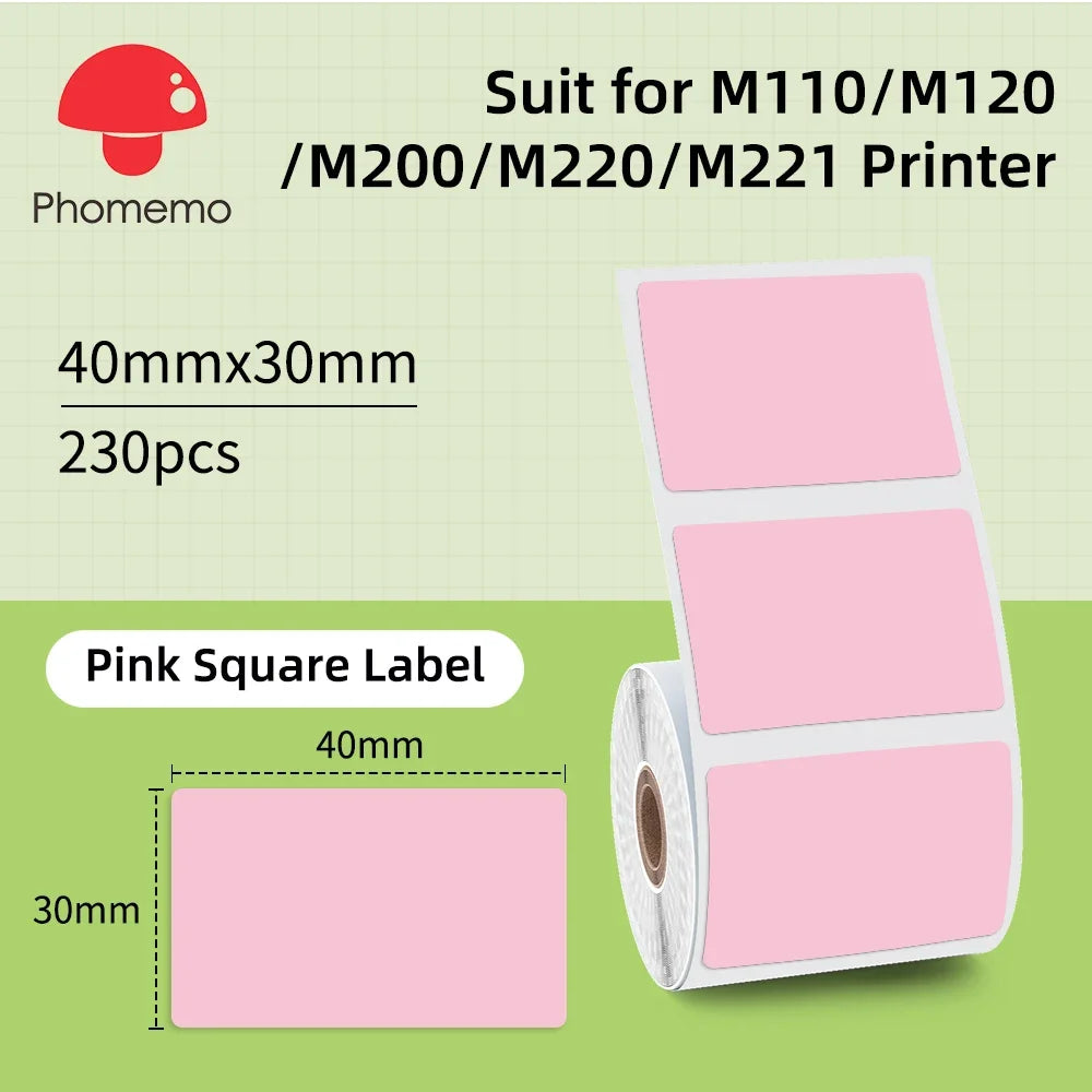 Wasserdichte Etiktten für Phomemo M110 Label Maker – Mini Etikettendrucker Bluetooth (nur Etiktten)