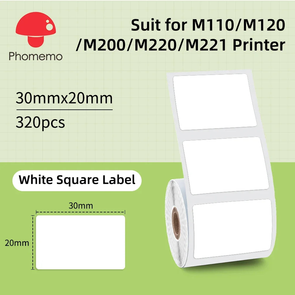 Wasserdichte Etiktten für Phomemo M110 Label Maker – Mini Etikettendrucker Bluetooth (nur Etiktten)