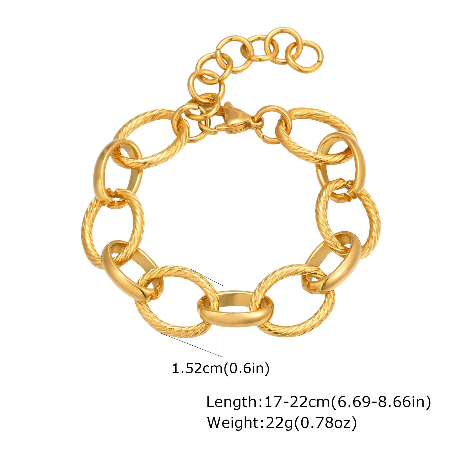 Chunky Gold Edelstahl Armband – 18 Varianten
