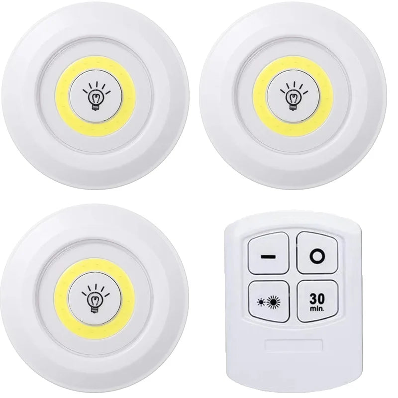 LED Unterbauleuchte mit Fernbedienung – batteriebetrieben, dimmbar, für Schrank & Küche