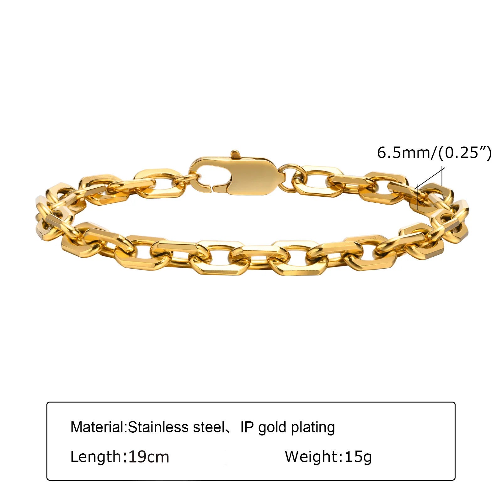 Chunky Gold Edelstahl Armband – 18 Varianten