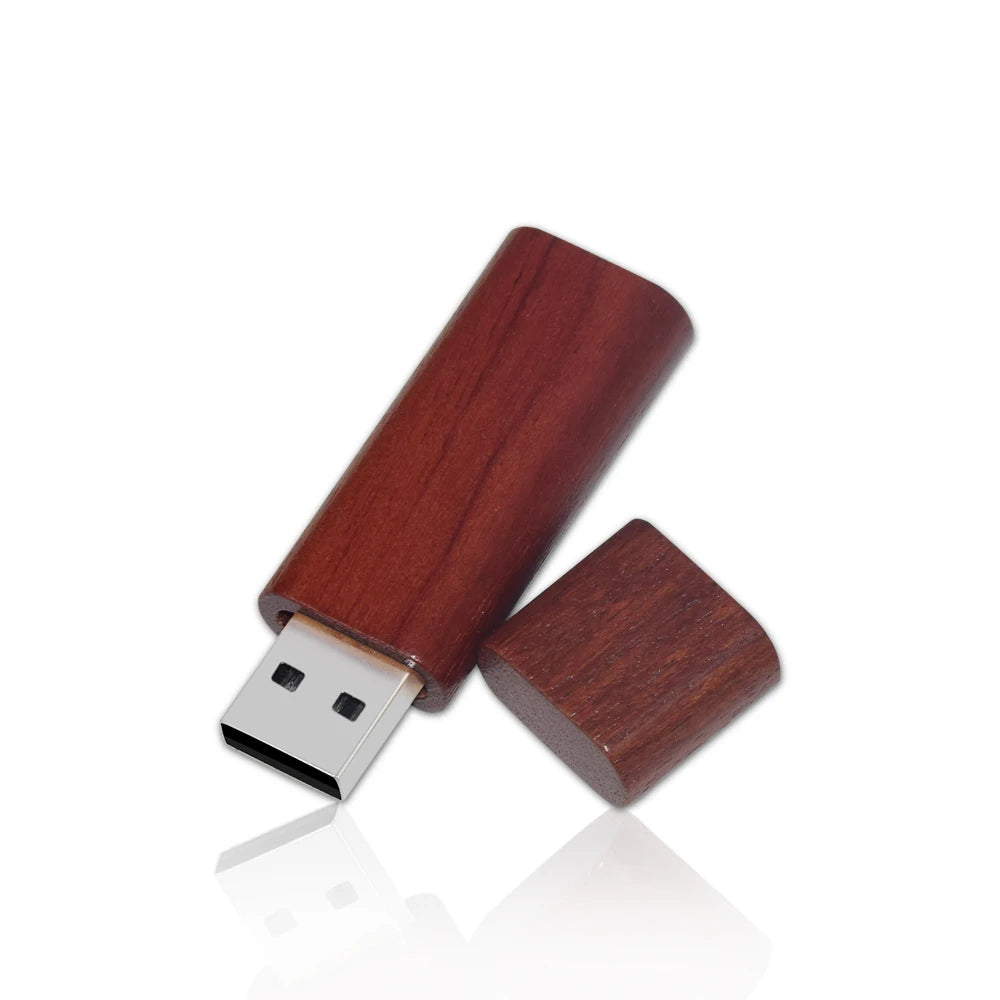 Holz USB Stick mit Box – 4GB–128GB, USB 2.0, Geschenk Speicherstick