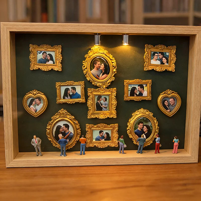 Mini Museum Silhouette Box – DIY Erinnerungsrahmen mit Figur & Goldrahmen