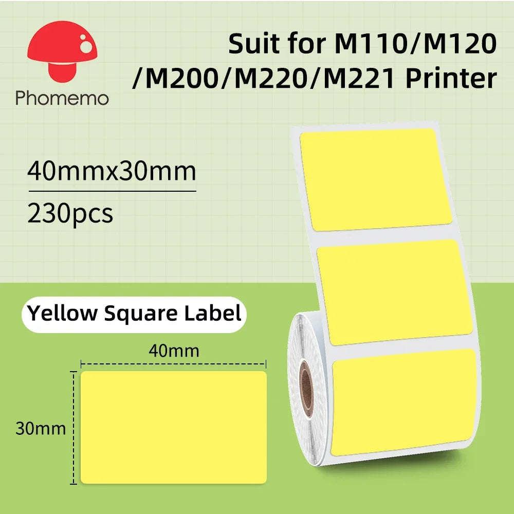 Wasserdichte Etiktten für Phomemo M110 Label Maker – Mini Etikettendrucker Bluetooth (nur Etiktten)