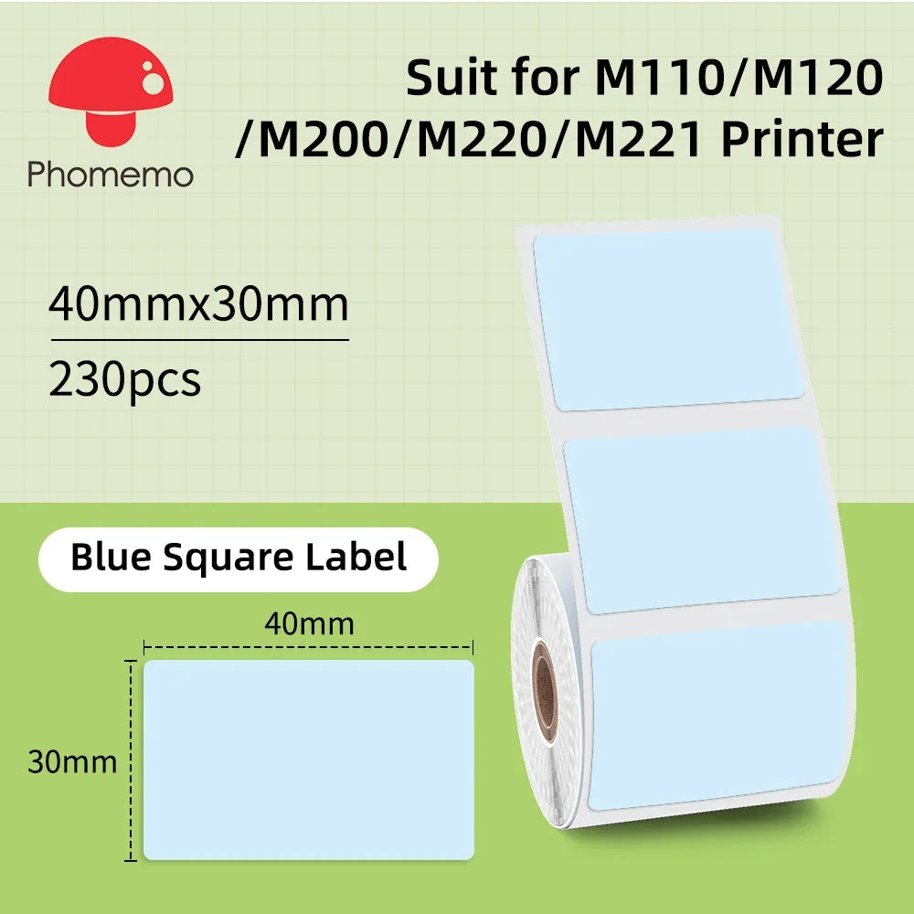 Wasserdichte Etiktten für Phomemo M110 Label Maker – Mini Etikettendrucker Bluetooth (nur Etiktten)