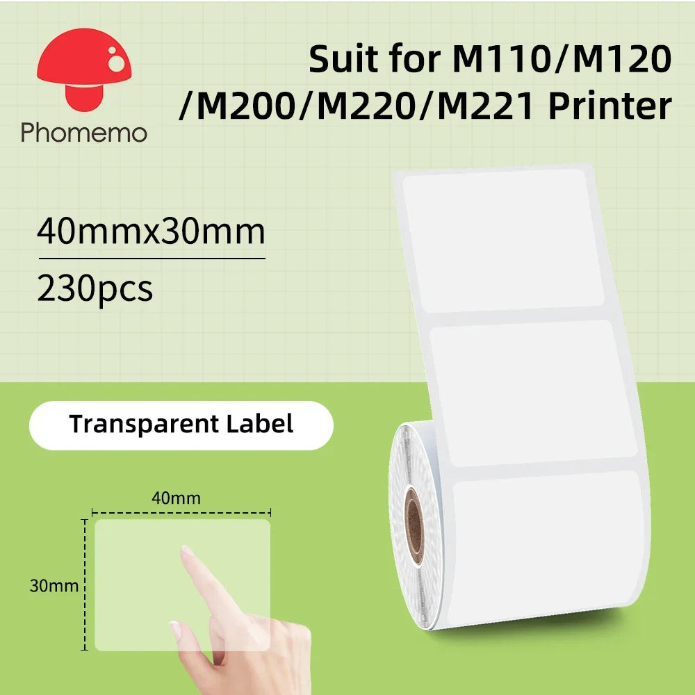 Wasserdichte Etiktten für Phomemo M110 Label Maker – Mini Etikettendrucker Bluetooth (nur Etiktten)