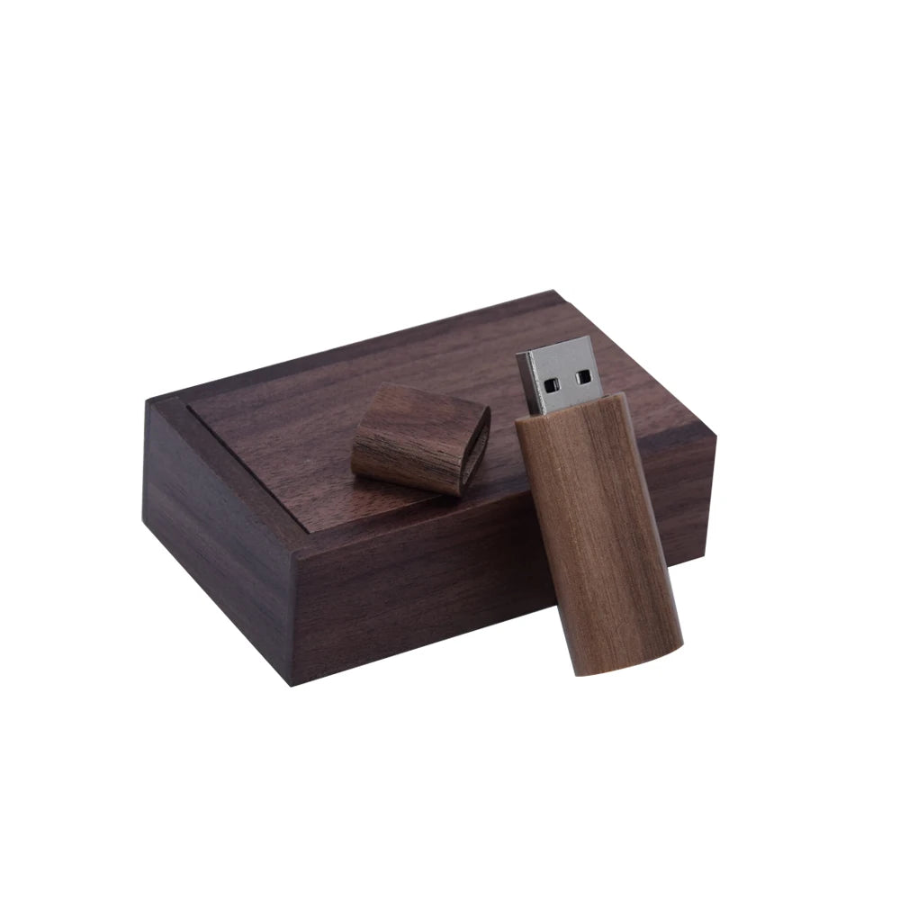 Holz USB Stick mit Box – 4GB–128GB, USB 2.0, Geschenk Speicherstick