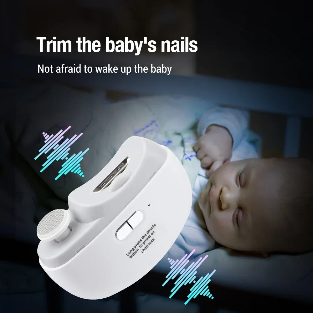 Elektrischer Nagelknipser mit Licht – Akku, 2 Stufen, für Baby & Erwachsene