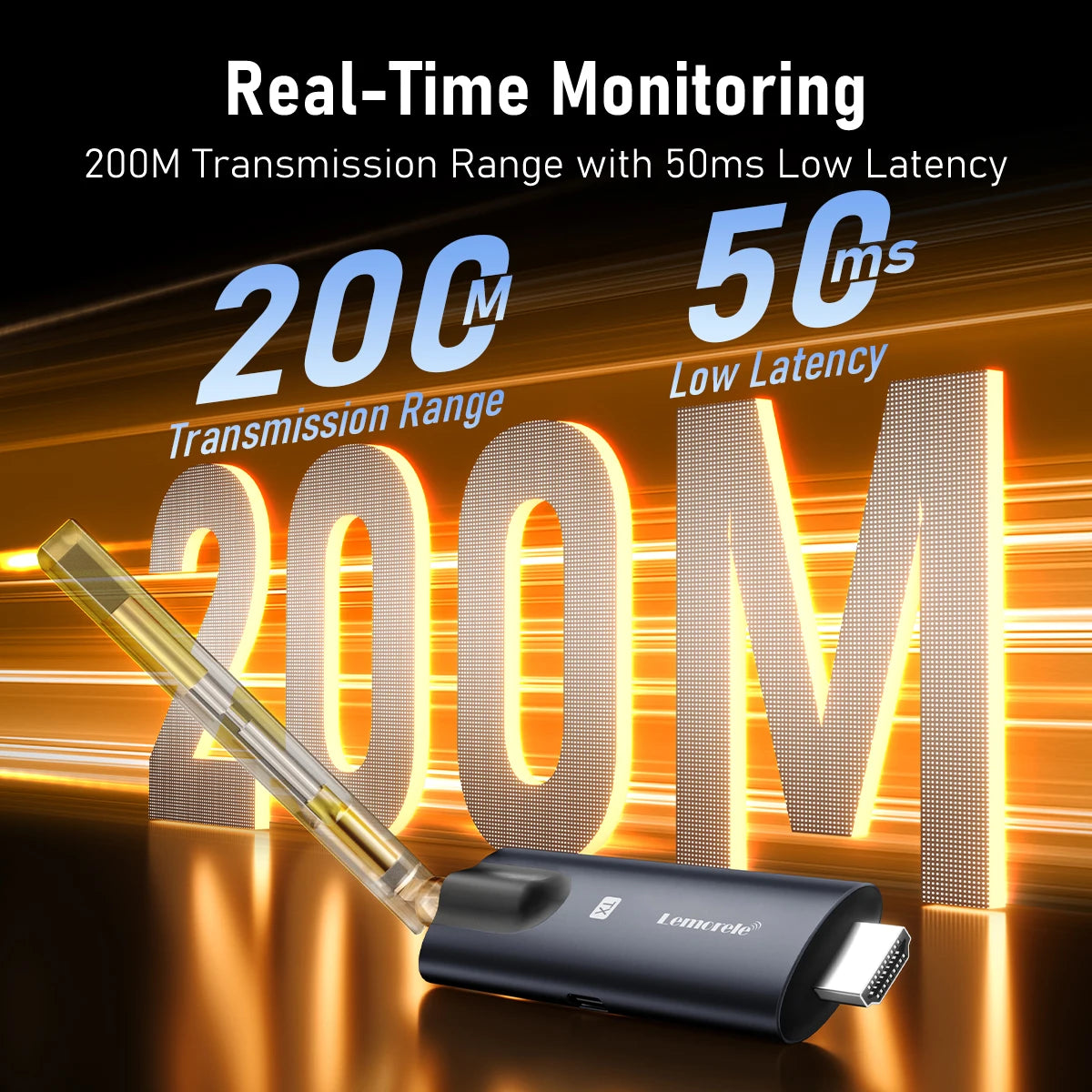 Lemorele Wireless HDMI Transmitter & Receiver – 200m Full HD, kabellose Bildübertragung