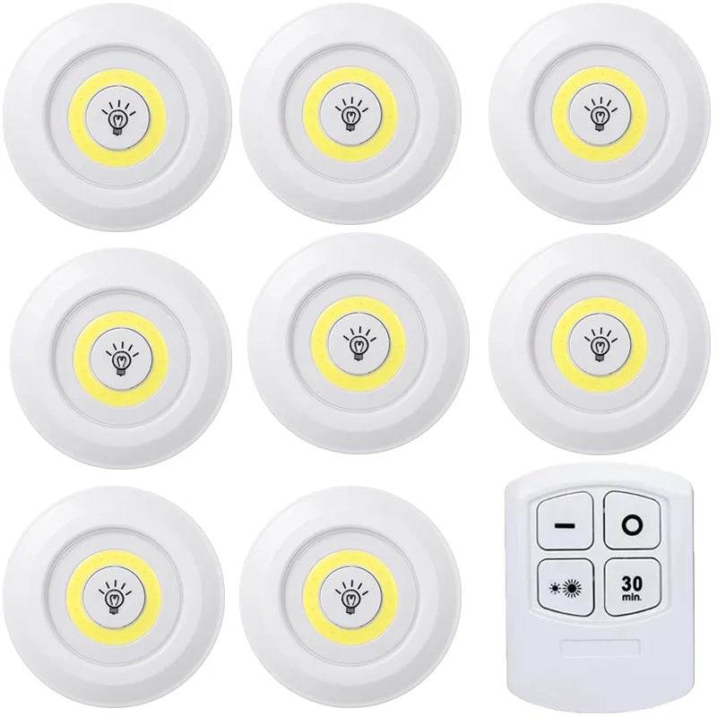 LED Unterbauleuchte mit Fernbedienung – batteriebetrieben, dimmbar, für Schrank & Küche