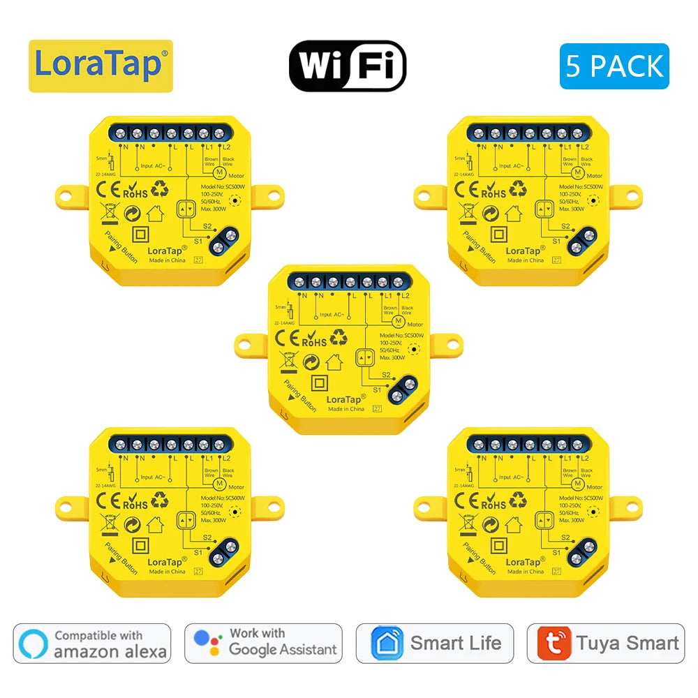 LoraTap WiFi Smart Rolladen Schalter Modul – WLAN Steuerung für Rollläden & Jalousien, App & Sprachsteuerung