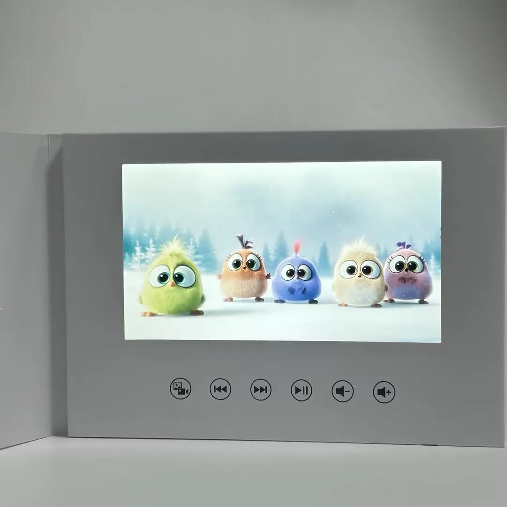 Video Grußkarte mit Display – 7 Zoll LCD, 4GB Speicher, personalisierbar