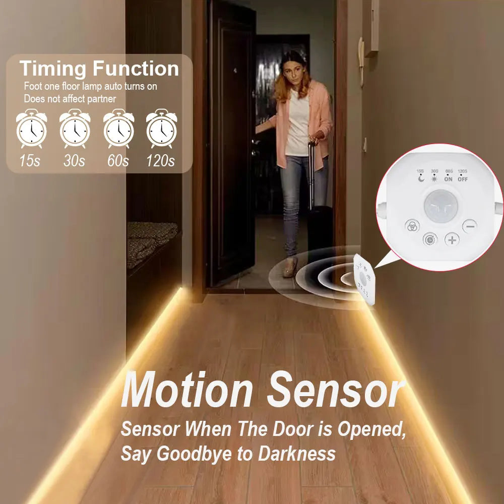 LED Sensor Lichtstreifen – USB, Bewegungssensor, warmweiß, für Bett & Schrank