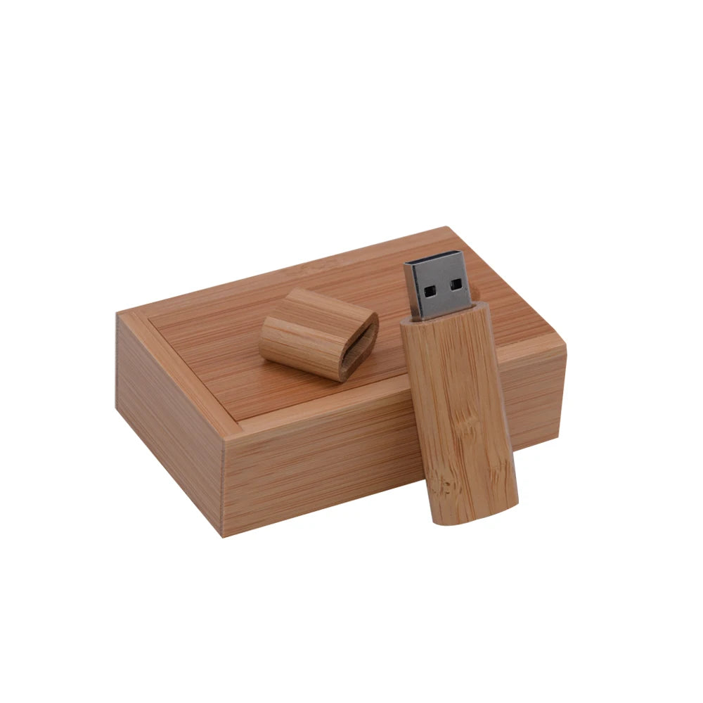 Holz USB Stick mit Box – 4GB–128GB, USB 2.0, Geschenk Speicherstick