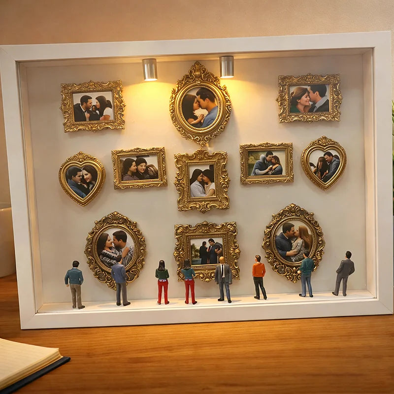 Mini Museum Silhouette Box – DIY Erinnerungsrahmen mit Figur & Goldrahmen