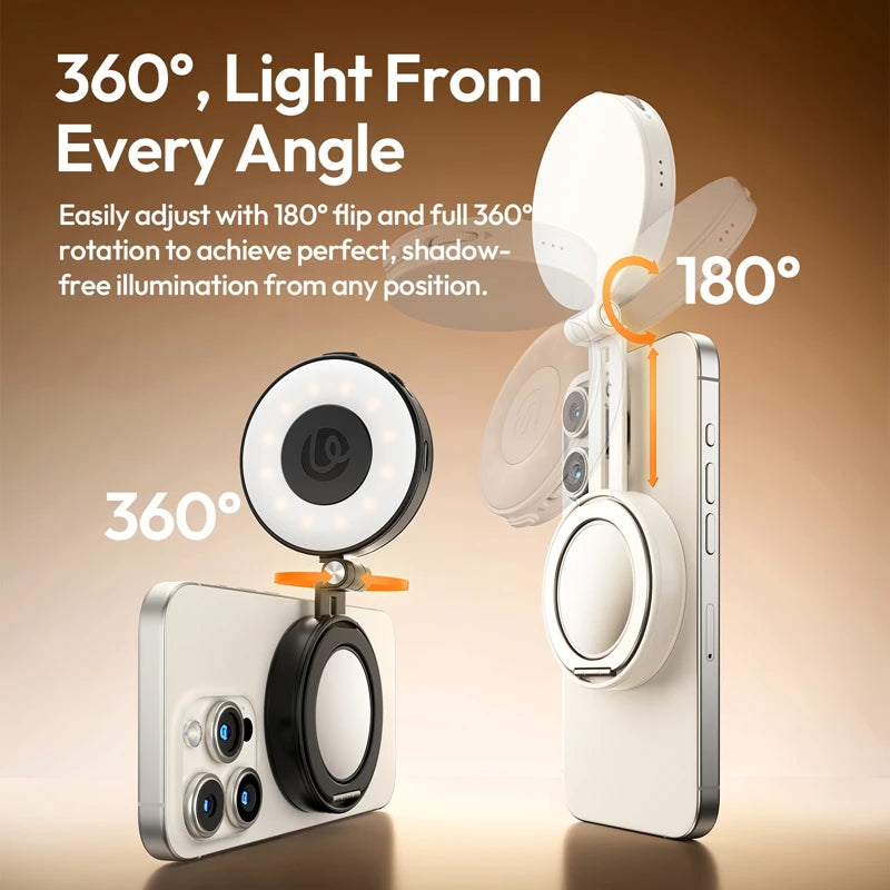 Ulanzi LM23 LED Selfie Ring Light – LED Clip Ringlicht mit Ständer