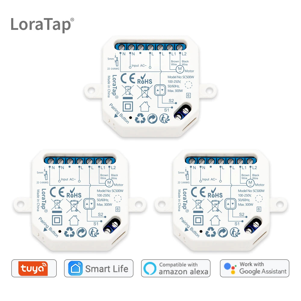 LoraTap WiFi Smart Rolladen Schalter Modul – WLAN Steuerung für Rollläden & Jalousien, App & Sprachsteuerung